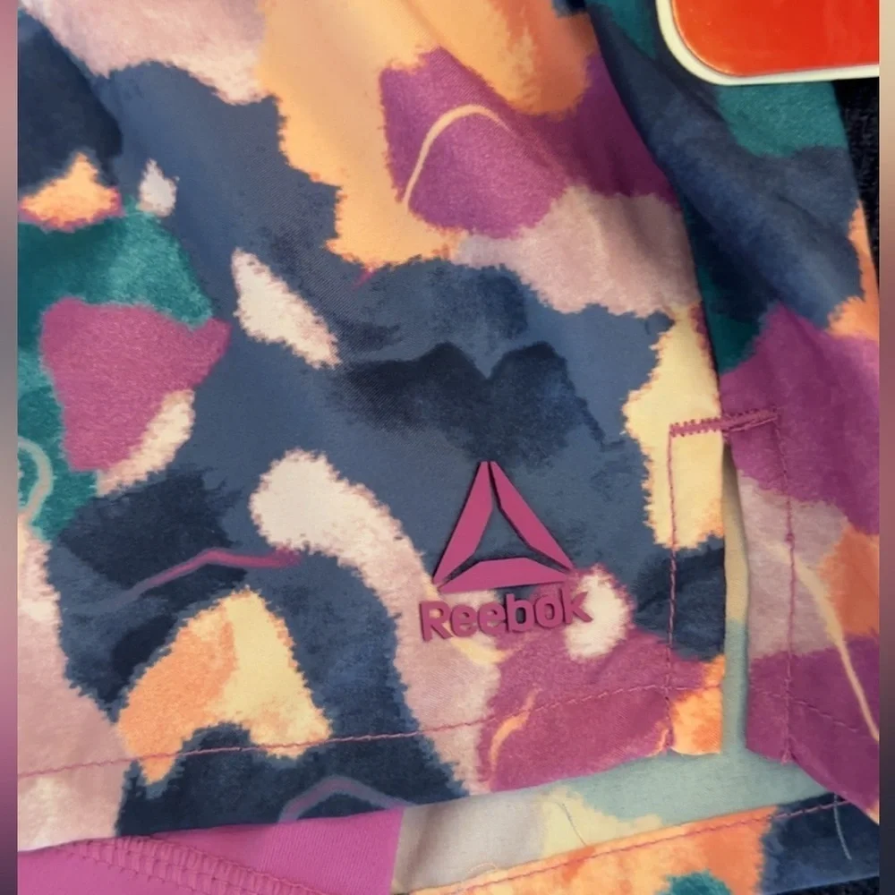 Reebok Women's Purple Floral Athletic Shorts
